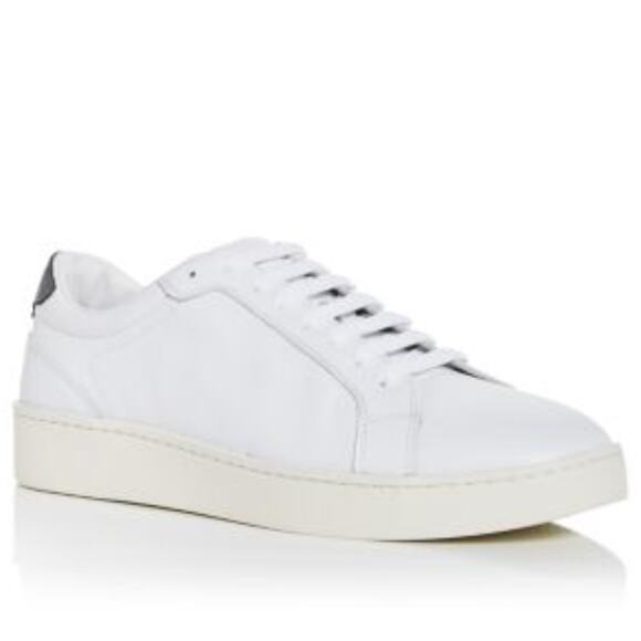 The Men's Store at Bloomingdale's White Leather Lace Up Sneakers Size 7 - Picture 1 of 10